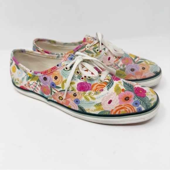 Keds Rifle Paper Co Floral Canvas Sneakers - Picture 1 of 9
